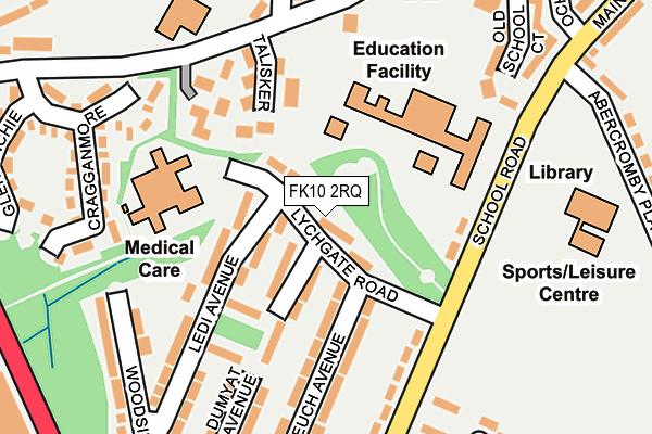 FK10 2RQ map - OS OpenMap – Local (Ordnance Survey)