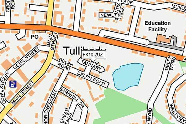 FK10 2UZ map - OS OpenMap – Local (Ordnance Survey)