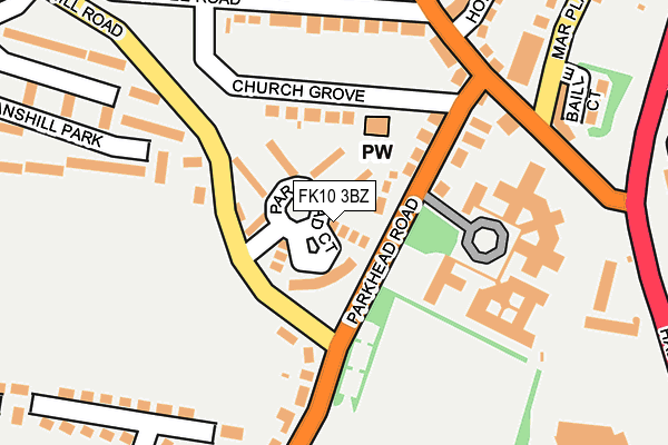 FK10 3BZ map - OS OpenMap – Local (Ordnance Survey) FK10 3BZ map - OS OpenMap – Local (Ordnance Survey)