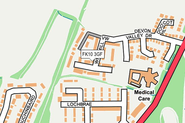 FK10 3GF map - OS OpenMap – Local (Ordnance Survey)
