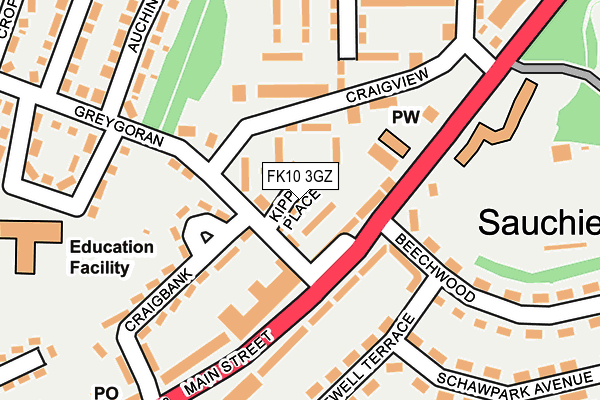 FK10 3GZ map - OS OpenMap – Local (Ordnance Survey) FK10 3GZ map - OS OpenMap – Local (Ordnance Survey)