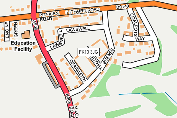 FK10 3JG map - OS OpenMap – Local (Ordnance Survey)