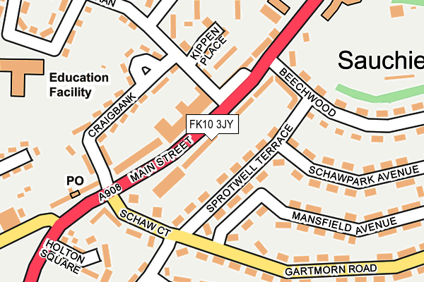 FK10 3JY map - OS OpenMap – Local (Ordnance Survey) FK10 3JY map - OS OpenMap – Local (Ordnance Survey)