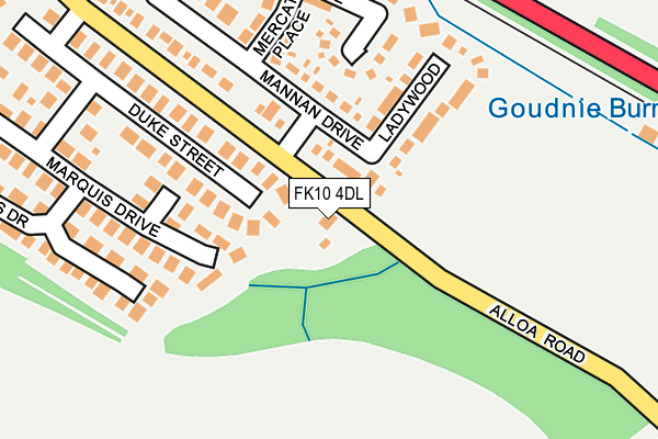 FK10 4DL map - OS OpenMap – Local (Ordnance Survey)