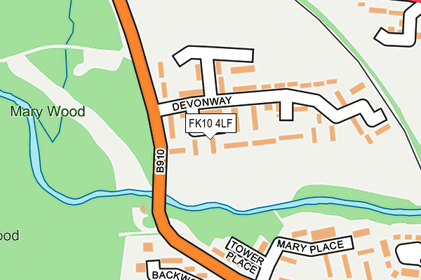 FK10 4LF map - OS OpenMap – Local (Ordnance Survey) FK10 4LF map - OS OpenMap – Local (Ordnance Survey)