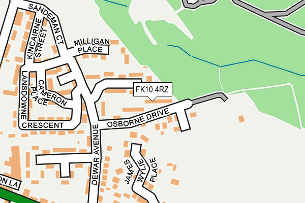 FK10 4RZ map - OS OpenMap – Local (Ordnance Survey) FK10 4RZ map - OS OpenMap – Local (Ordnance Survey)