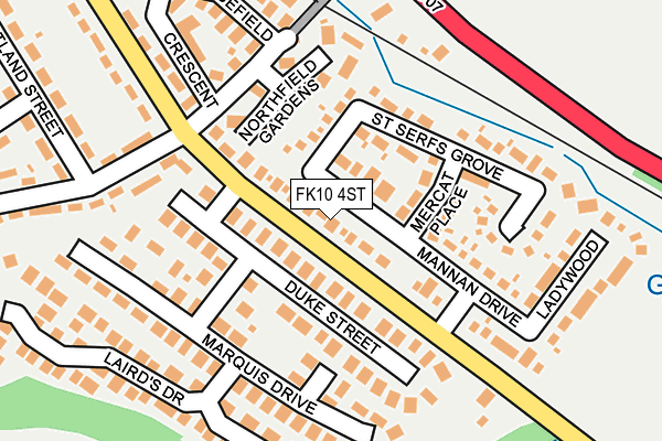 FK10 4ST map - OS OpenMap – Local (Ordnance Survey) FK10 4ST map - OS OpenMap – Local (Ordnance Survey)