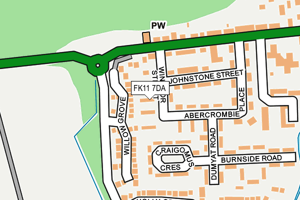 FK11 7DA map - OS OpenMap – Local (Ordnance Survey) FK11 7DA map - OS OpenMap – Local (Ordnance Survey)