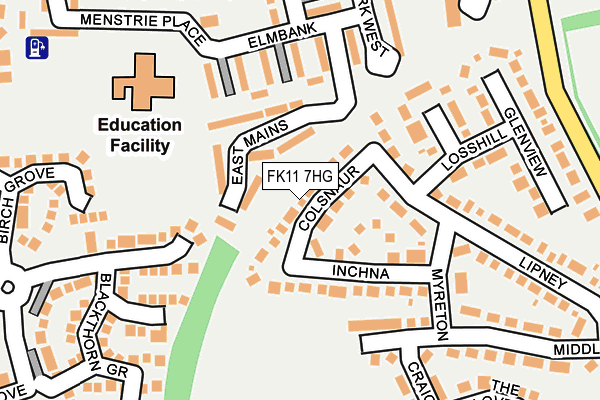 FK11 7HG map - OS OpenMap – Local (Ordnance Survey) FK11 7HG map - OS OpenMap – Local (Ordnance Survey)
