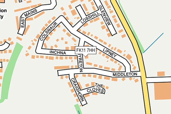 FK11 7HH map - OS OpenMap – Local (Ordnance Survey) FK11 7HH map - OS OpenMap – Local (Ordnance Survey)