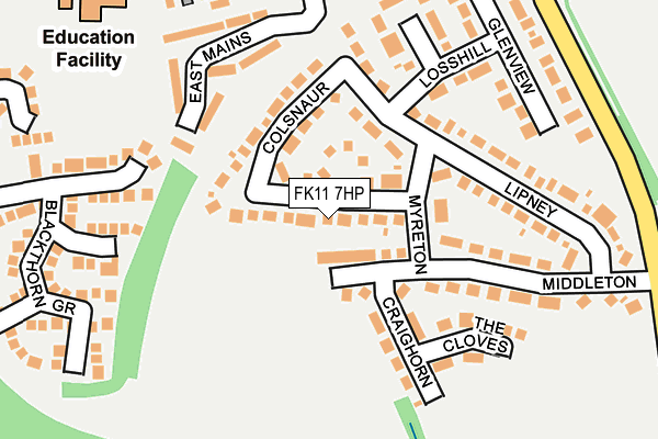 FK11 7HP map - OS OpenMap – Local (Ordnance Survey) FK11 7HP map - OS OpenMap – Local (Ordnance Survey)