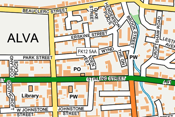 FK12 5AA map - OS OpenMap – Local (Ordnance Survey) FK12 5AA map - OS OpenMap – Local (Ordnance Survey)