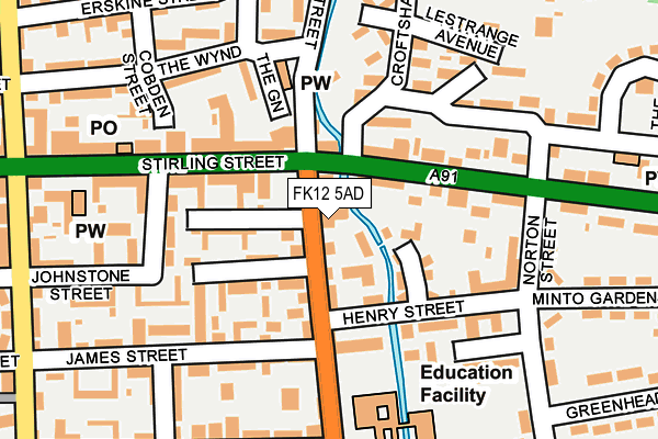 FK12 5AD map - OS OpenMap – Local (Ordnance Survey) FK12 5AD map - OS OpenMap – Local (Ordnance Survey)