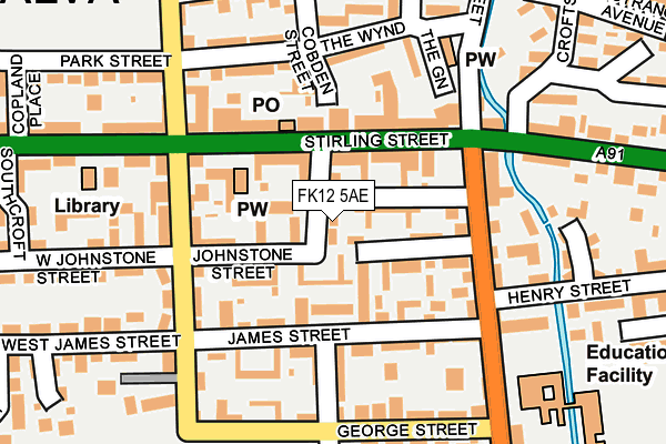FK12 5AE map - OS OpenMap – Local (Ordnance Survey) FK12 5AE map - OS OpenMap – Local (Ordnance Survey)