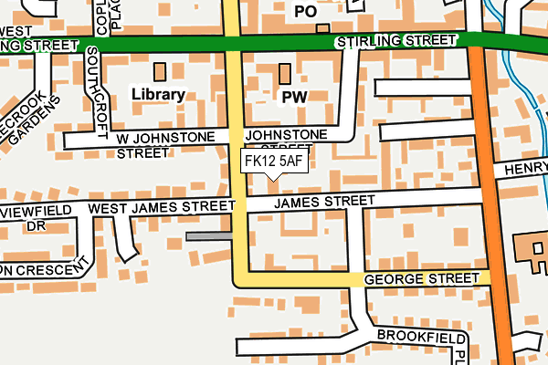 FK12 5AF map - OS OpenMap – Local (Ordnance Survey) FK12 5AF map - OS OpenMap – Local (Ordnance Survey)