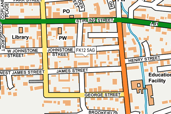 FK12 5AG map - OS OpenMap – Local (Ordnance Survey) FK12 5AG map - OS OpenMap – Local (Ordnance Survey)