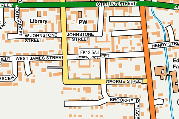FK12 5AJ map - OS OpenMap – Local (Ordnance Survey)
