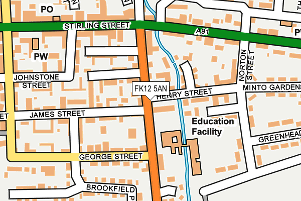 FK12 5AN map - OS OpenMap – Local (Ordnance Survey) FK12 5AN map - OS OpenMap – Local (Ordnance Survey)