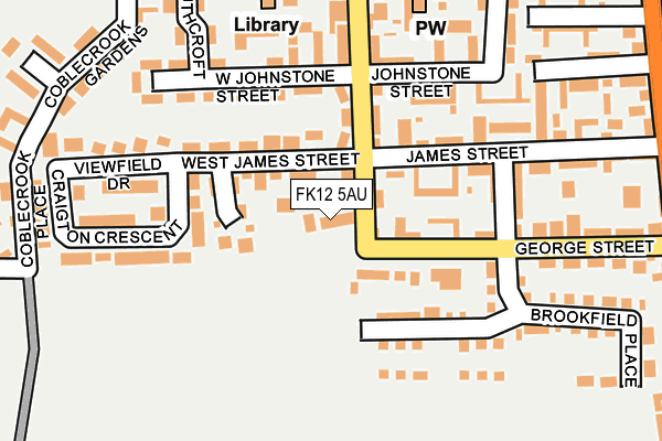 FK12 5AU map - OS OpenMap – Local (Ordnance Survey)