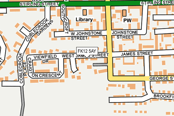 FK12 5AY map - OS OpenMap – Local (Ordnance Survey) FK12 5AY map - OS OpenMap – Local (Ordnance Survey)