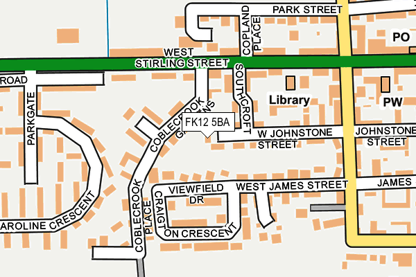 FK12 5BA map - OS OpenMap – Local (Ordnance Survey) FK12 5BA map - OS OpenMap – Local (Ordnance Survey)