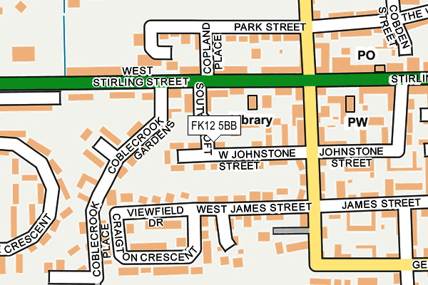 FK12 5BB map - OS OpenMap – Local (Ordnance Survey) FK12 5BB map - OS OpenMap – Local (Ordnance Survey)