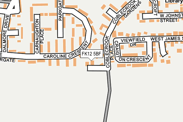 FK12 5BF map - OS OpenMap – Local (Ordnance Survey) FK12 5BF map - OS OpenMap – Local (Ordnance Survey)