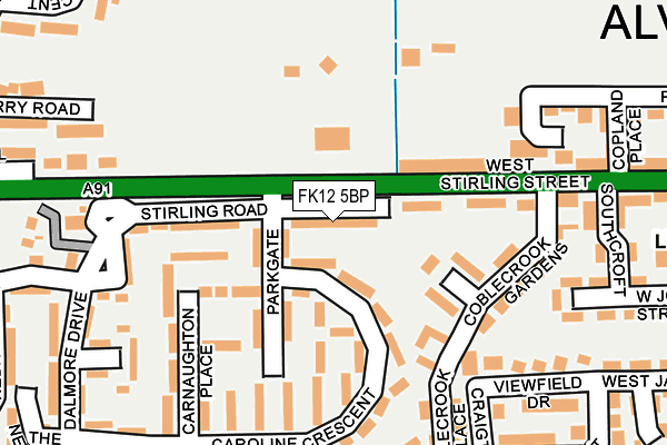 FK12 5BP map - OS OpenMap – Local (Ordnance Survey) FK12 5BP map - OS OpenMap – Local (Ordnance Survey)