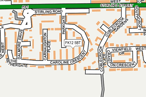 FK12 5BT map - OS OpenMap – Local (Ordnance Survey) FK12 5BT map - OS OpenMap – Local (Ordnance Survey)