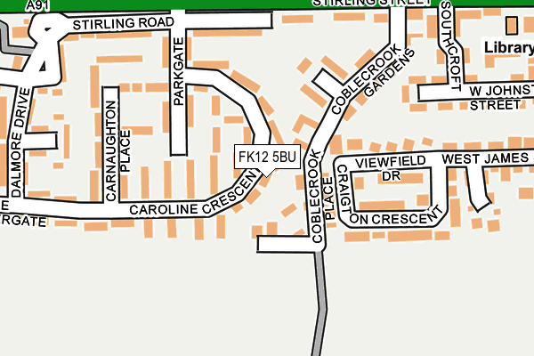 FK12 5BU map - OS OpenMap – Local (Ordnance Survey) FK12 5BU map - OS OpenMap – Local (Ordnance Survey)