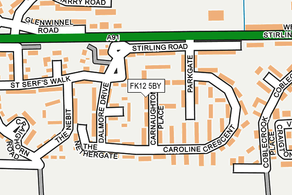 FK12 5BY map - OS OpenMap – Local (Ordnance Survey) FK12 5BY map - OS OpenMap – Local (Ordnance Survey)