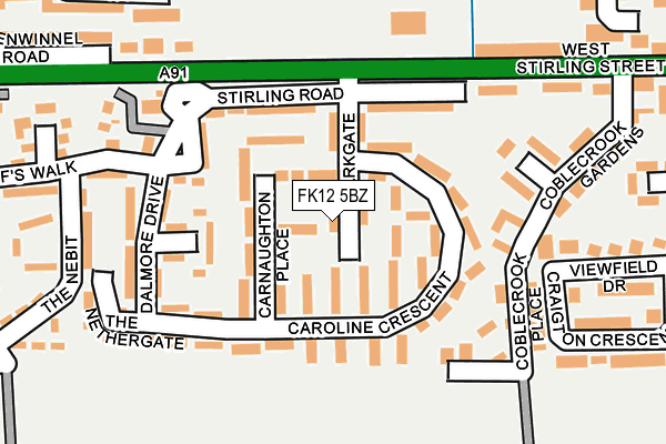 FK12 5BZ map - OS OpenMap – Local (Ordnance Survey) FK12 5BZ map - OS OpenMap – Local (Ordnance Survey)