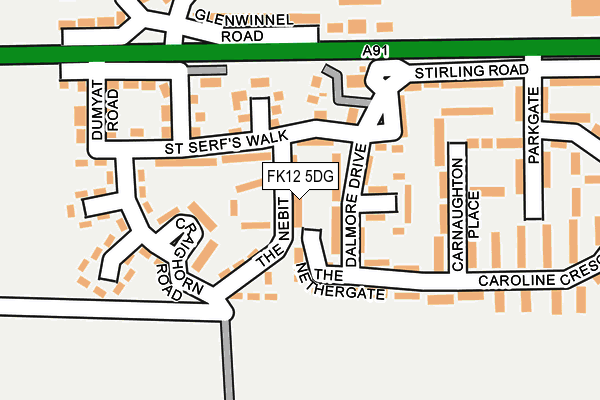 FK12 5DG map - OS OpenMap – Local (Ordnance Survey) FK12 5DG map - OS OpenMap – Local (Ordnance Survey)