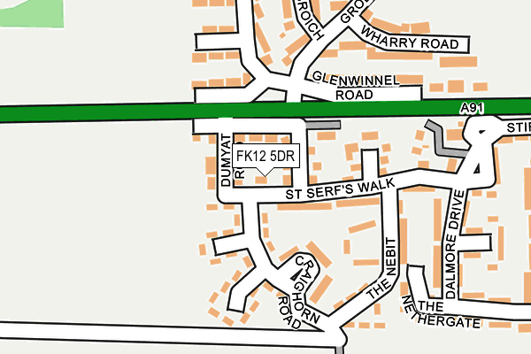 FK12 5DR map - OS OpenMap – Local (Ordnance Survey) FK12 5DR map - OS OpenMap – Local (Ordnance Survey)