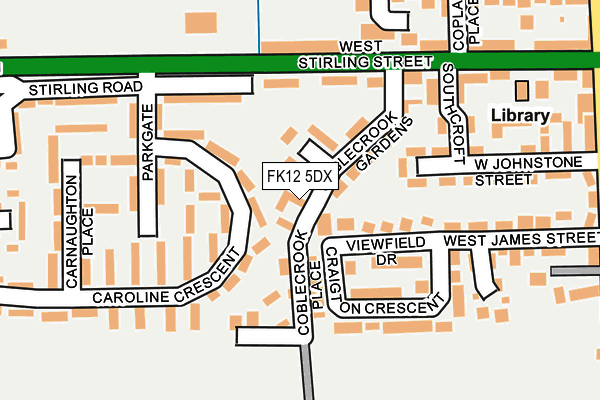 FK12 5DX map - OS OpenMap – Local (Ordnance Survey) FK12 5DX map - OS OpenMap – Local (Ordnance Survey)