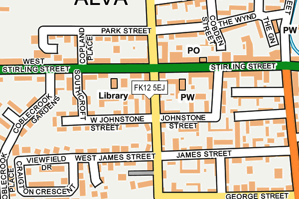 FK12 5EJ map - OS OpenMap – Local (Ordnance Survey)