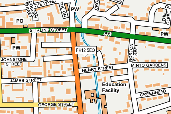 FK12 5EQ map - OS OpenMap – Local (Ordnance Survey)