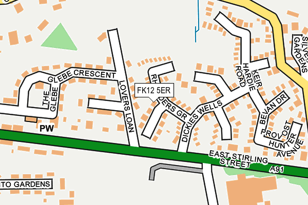 FK12 5ER map - OS OpenMap – Local (Ordnance Survey) FK12 5ER map - OS OpenMap – Local (Ordnance Survey)