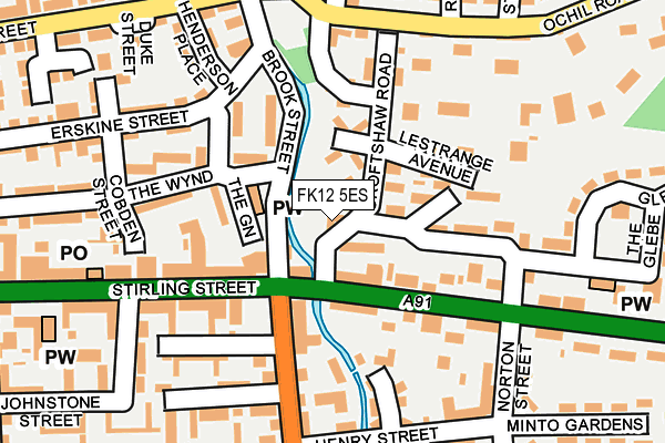 FK12 5ES map - OS OpenMap – Local (Ordnance Survey) FK12 5ES map - OS OpenMap – Local (Ordnance Survey)