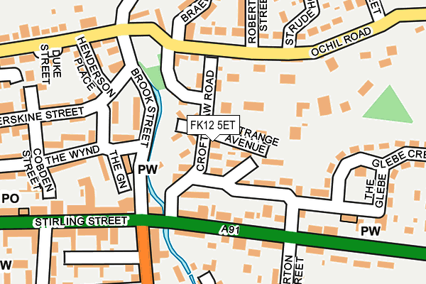 FK12 5ET map - OS OpenMap – Local (Ordnance Survey) FK12 5ET map - OS OpenMap – Local (Ordnance Survey)