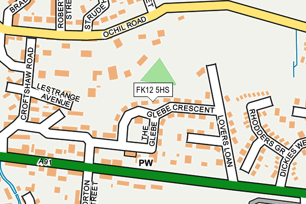 FK12 5HS map - OS OpenMap – Local (Ordnance Survey) FK12 5HS map - OS OpenMap – Local (Ordnance Survey)