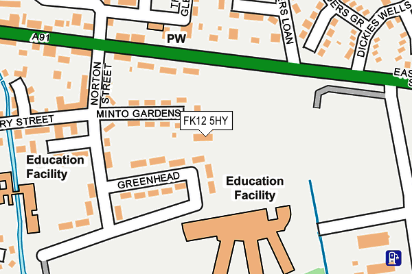 FK12 5HY map - OS OpenMap – Local (Ordnance Survey)