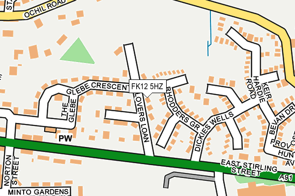 FK12 5HZ map - OS OpenMap – Local (Ordnance Survey) FK12 5HZ map - OS OpenMap – Local (Ordnance Survey)