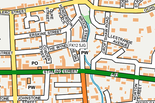 FK12 5JG map - OS OpenMap – Local (Ordnance Survey)