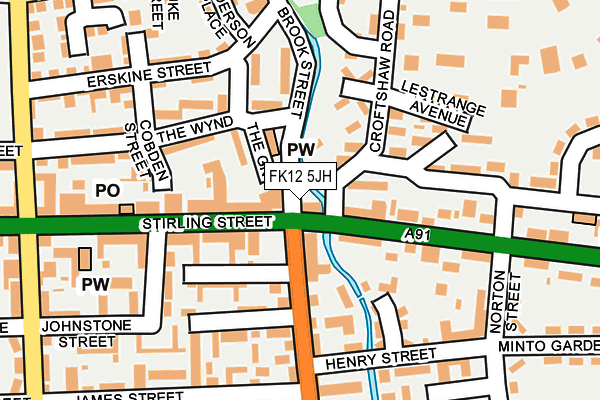 FK12 5JH map - OS OpenMap – Local (Ordnance Survey)
