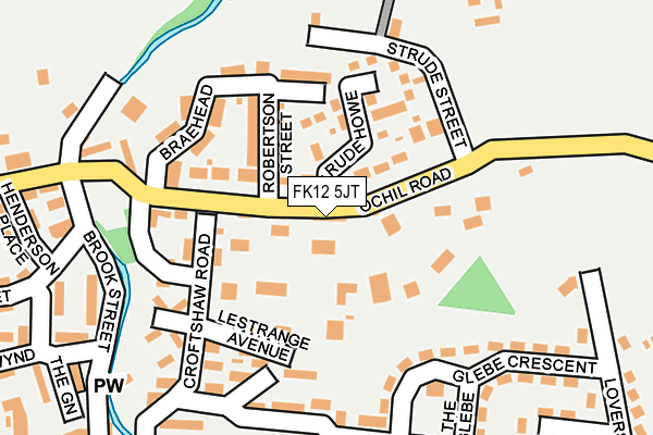 FK12 5JT map - OS OpenMap – Local (Ordnance Survey)