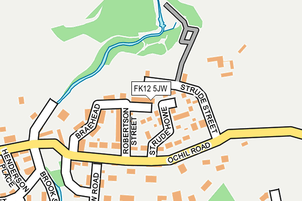 FK12 5JW map - OS OpenMap – Local (Ordnance Survey)