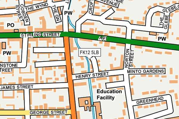 FK12 5LB map - OS OpenMap – Local (Ordnance Survey) FK12 5LB map - OS OpenMap – Local (Ordnance Survey)