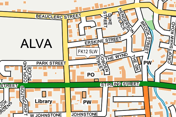 FK12 5LW map - OS OpenMap – Local (Ordnance Survey)