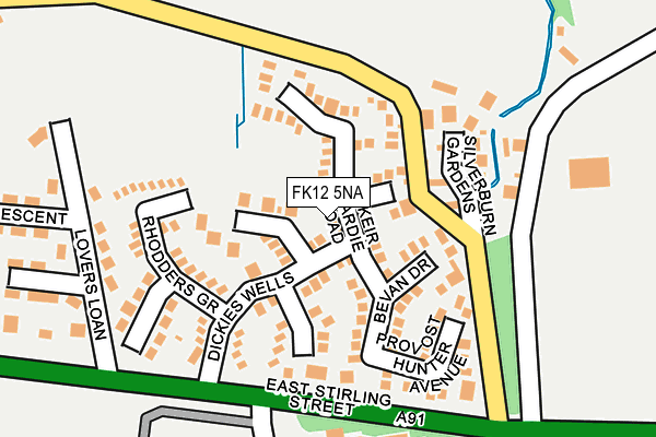 FK12 5NA map - OS OpenMap – Local (Ordnance Survey) FK12 5NA map - OS OpenMap – Local (Ordnance Survey)